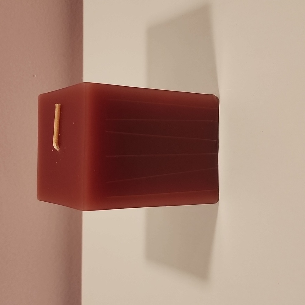 Rare Find! PrtyLite Exotic Spice Striated Square Pillar Candle 3x4
